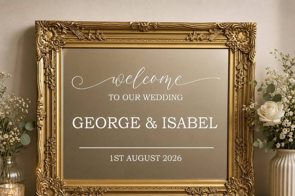 Welcome Sign Mirror