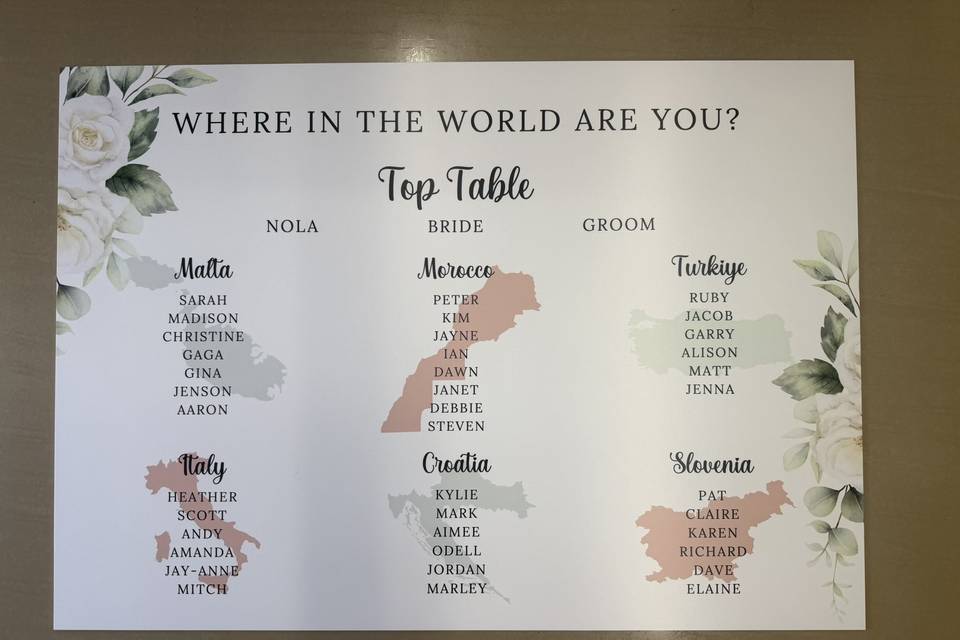 Seating Plan