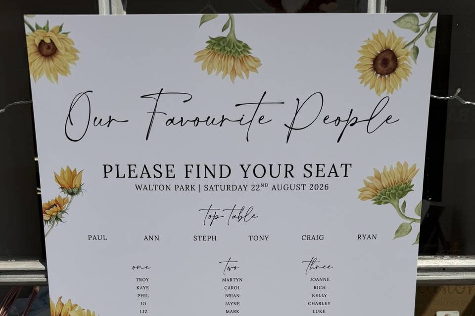 Seating Plan