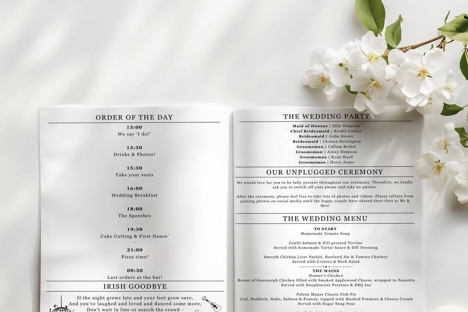 Wedding Newspaper Inside