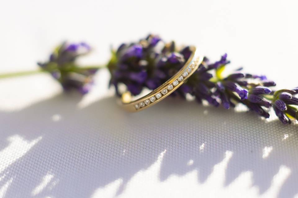 Wedding ring lavender