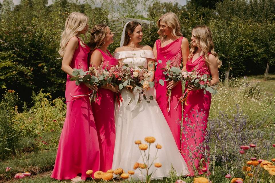 Bride squad bouquets