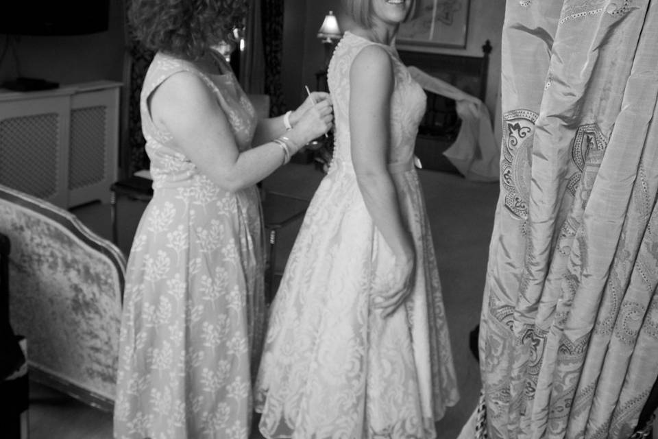 Bride getting ready photograph