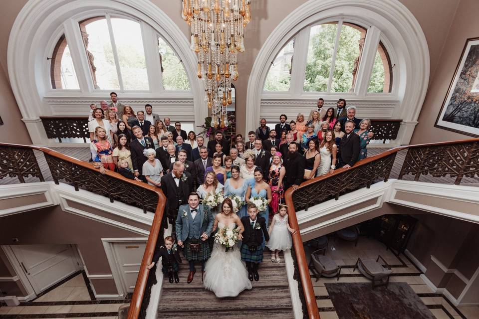 Staircase group photo