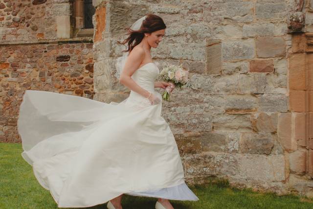A windy walk to the church