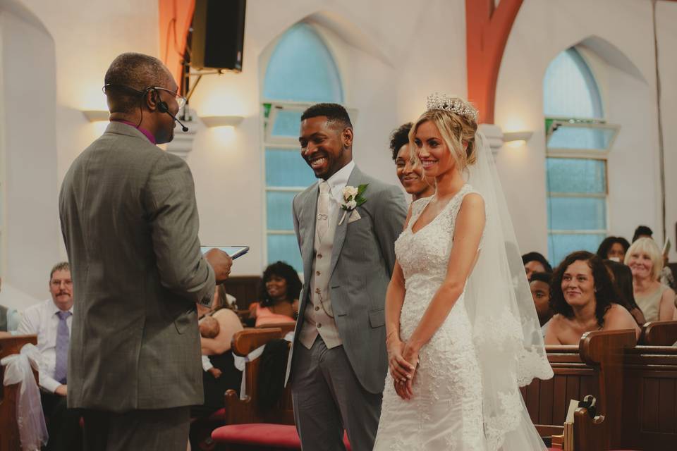 Smiles during vows