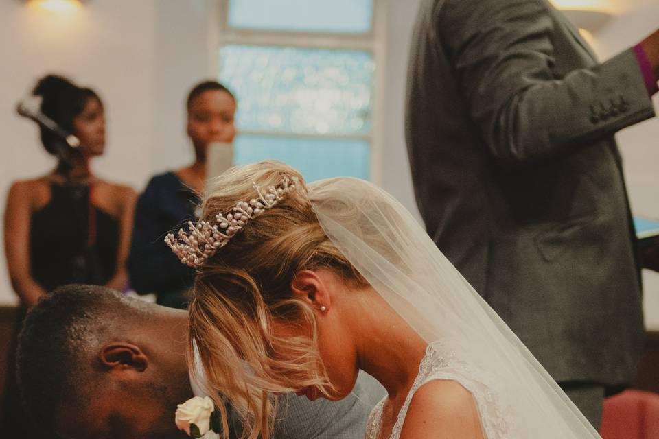 Bride and groom prayer