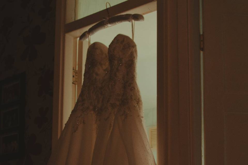 Dress hanging up