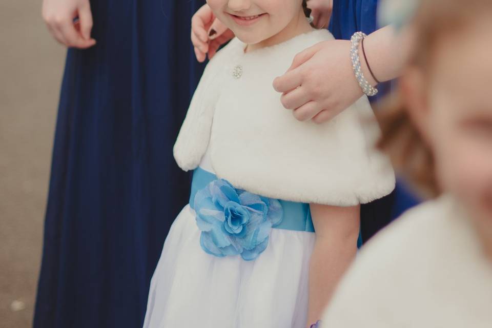 Flower girl waits patiently
