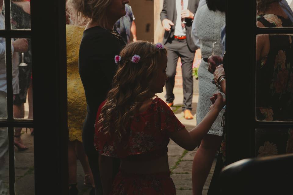 Little girl admires jewellry