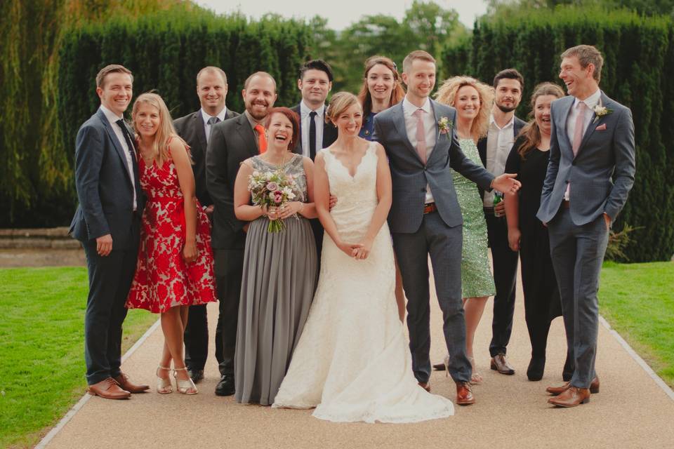 Groom reacts to bum pinch