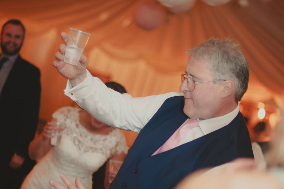 Dad dancing on the dancefloor