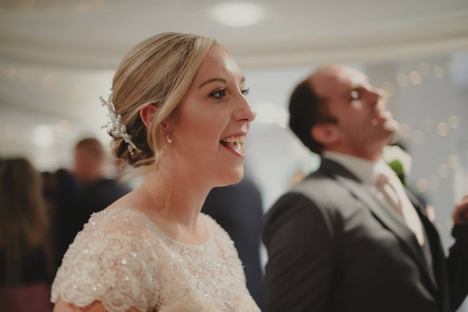 Bride and groom exit