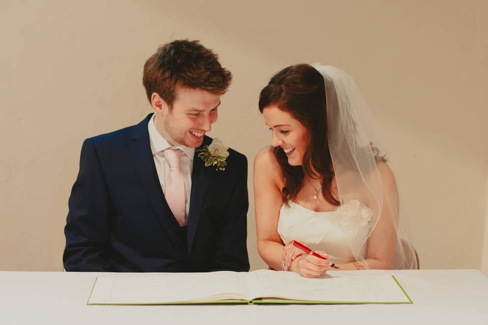Signing the register