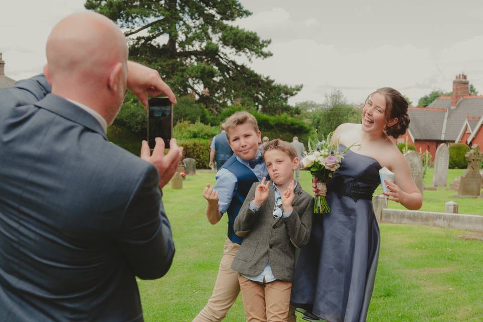 Children pose for photo