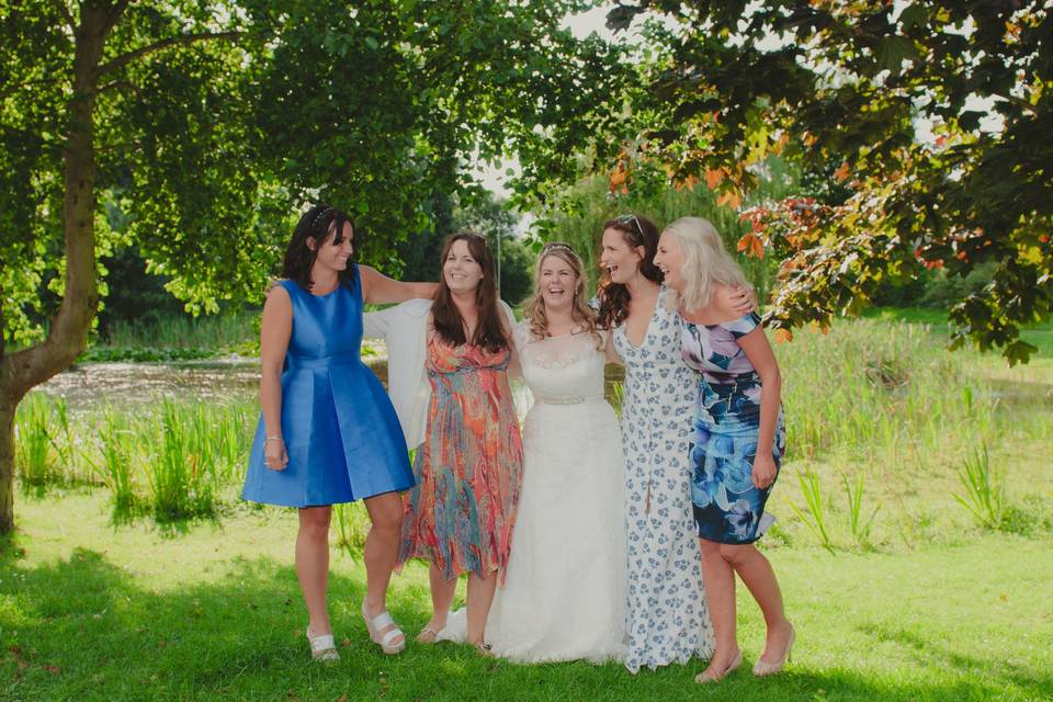 Bride and the girls