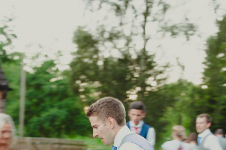 Footy at the reception