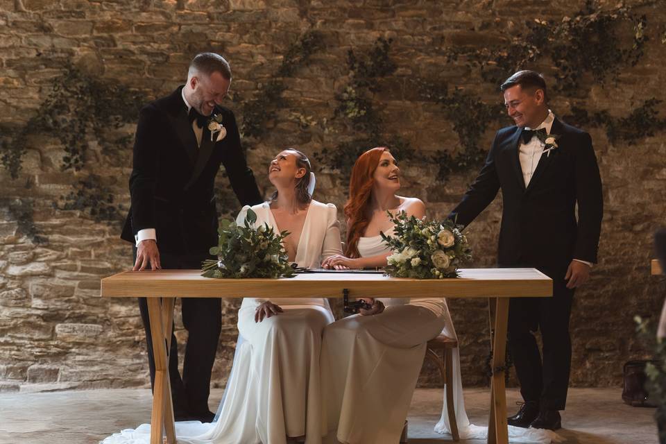 Lesbian wedding ceremony photo