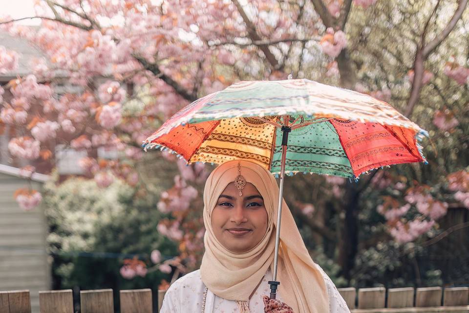 Umbrella Bride Portrait