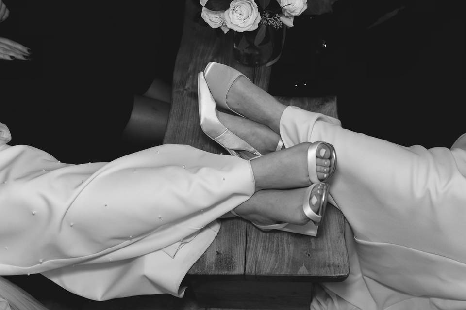 Bridal shoe detail