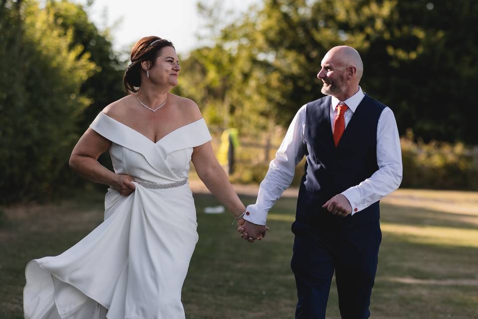 Natural Couple Walking