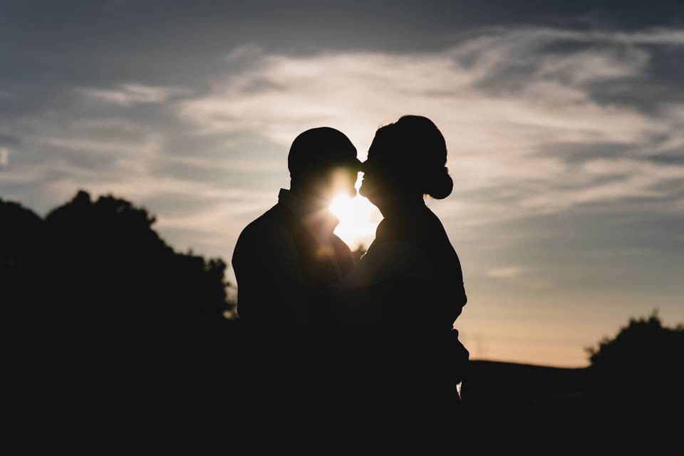 Sunset Couple Silhouette
