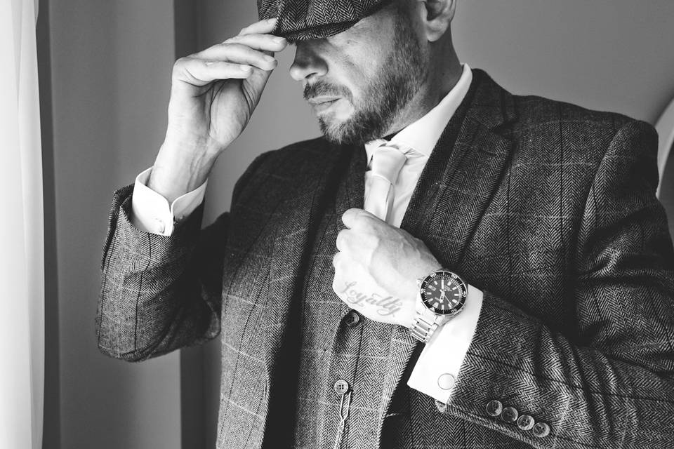 Groom Preparation Portrait