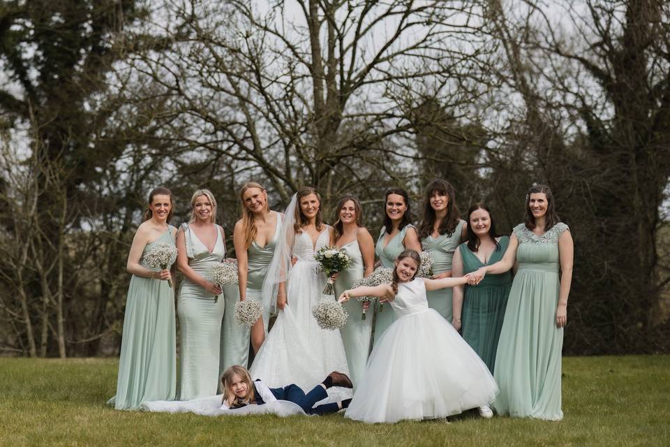 Bridal Party Portrait Outdoors