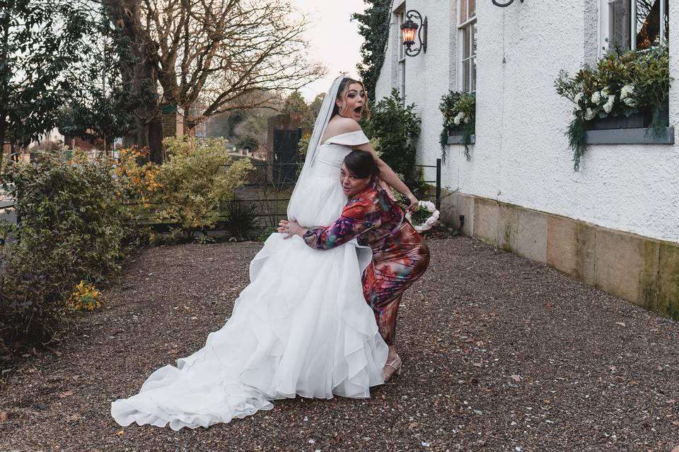 Bride fun portrait
