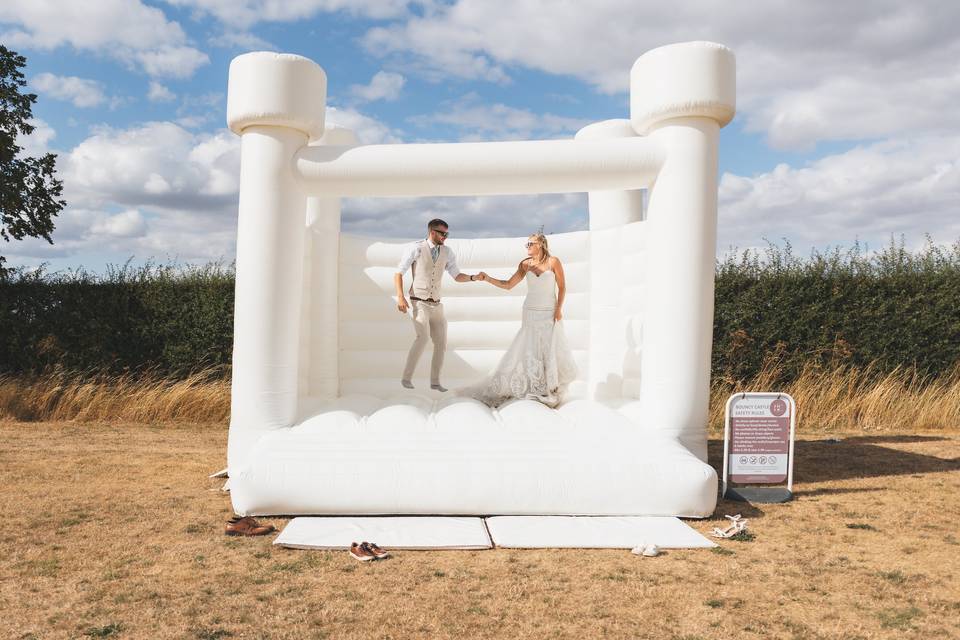 Couple bouncing castle