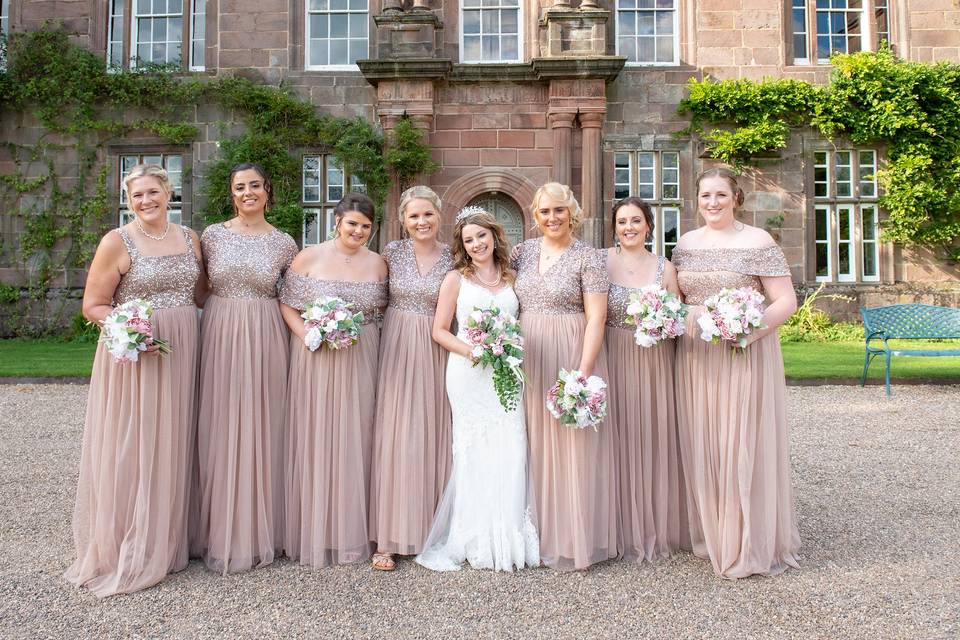 Browsholme Hall bridesmaids