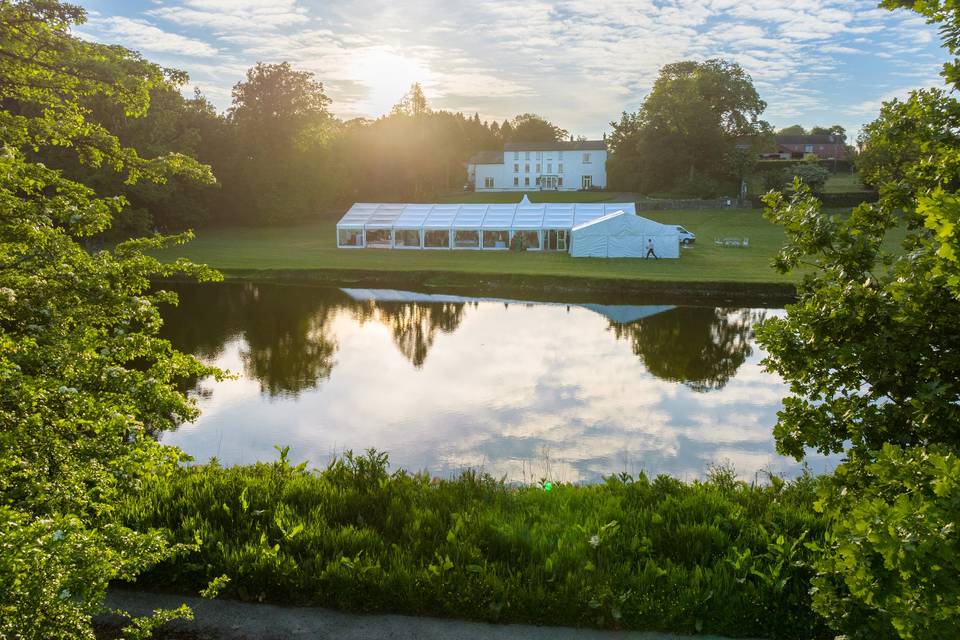 Marque on the lawn