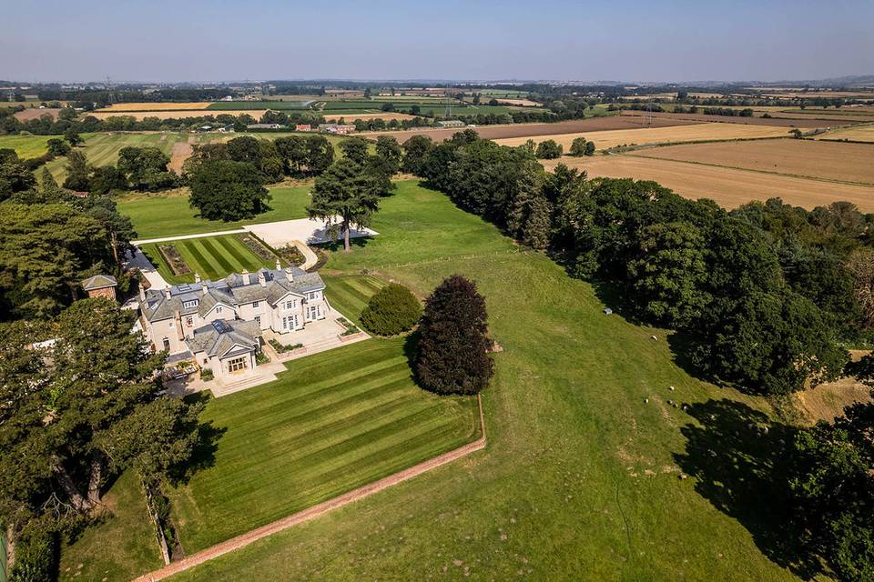 The grounds from above