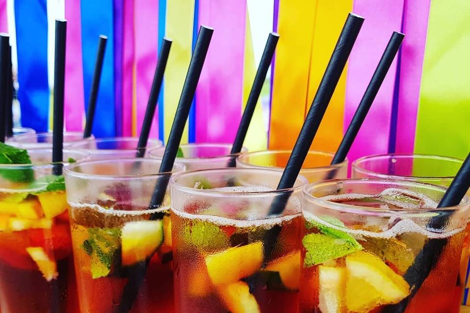 Pimms for welcome drinks