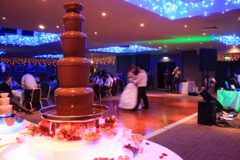 Large chocolate fountain
