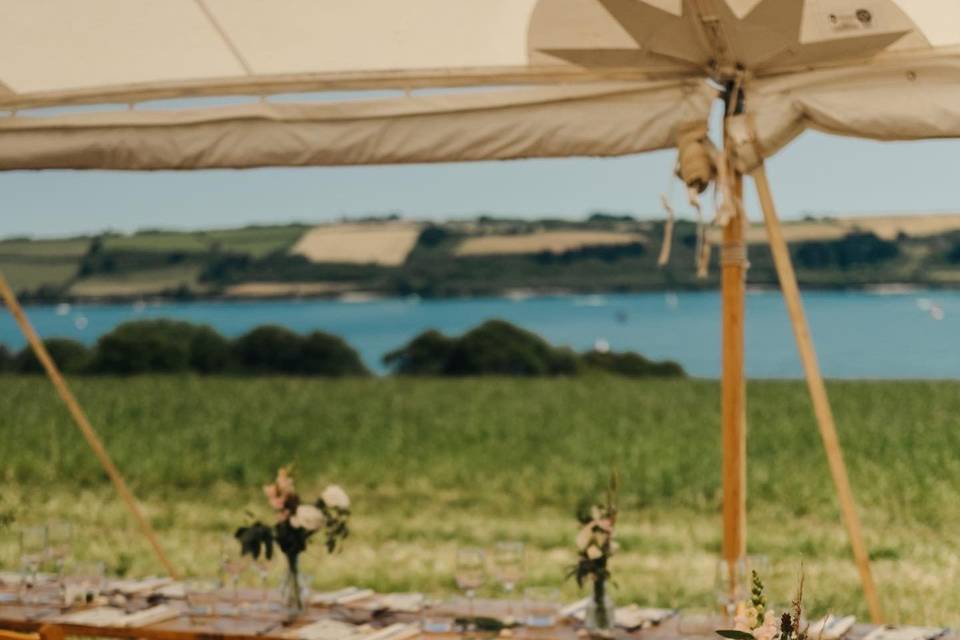 Menus at the Cornwall wedding