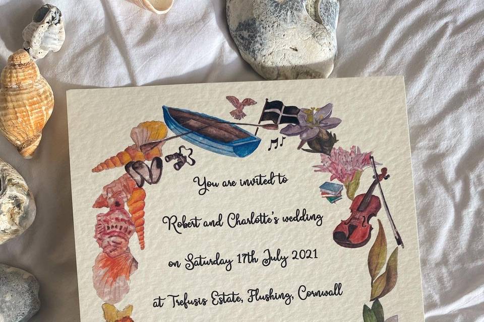 Rob and Charlotte's invitation