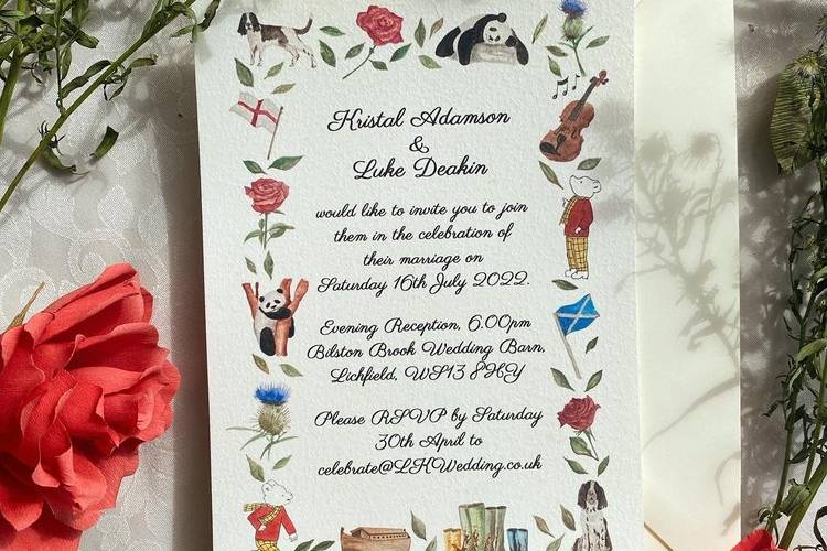 Kristal and Luke's invitation