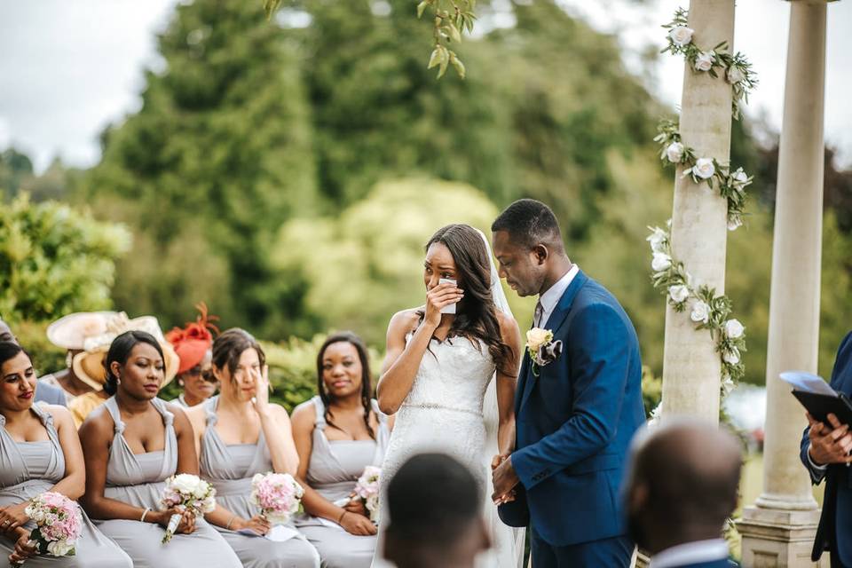 Couple embracing - Blue Lily Weddings