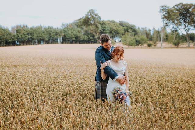 Wedding couple at Elsick
