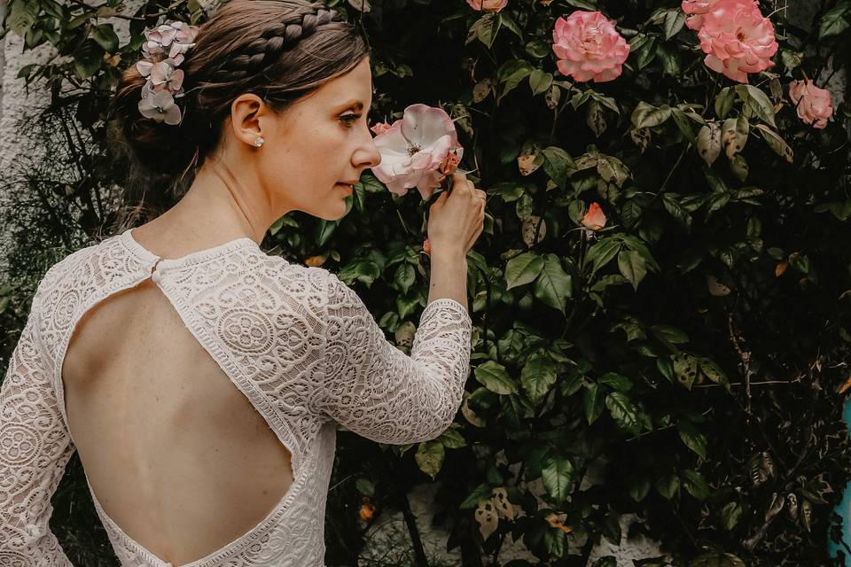 Bride at Fyvie Castle