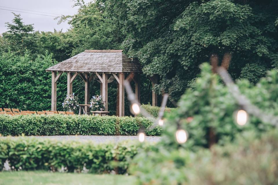 Arbour with churns