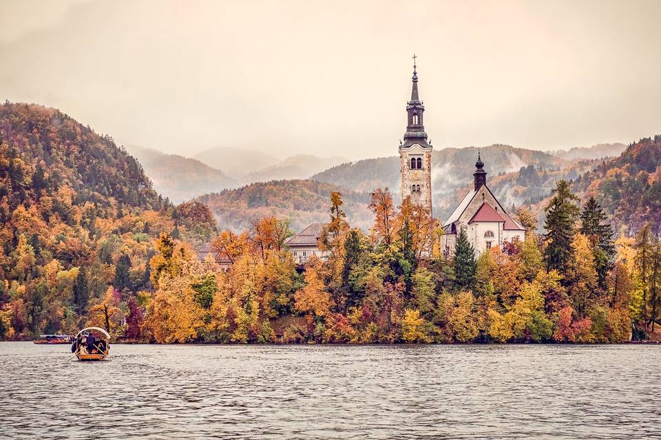 Lake Bled wedding chapel