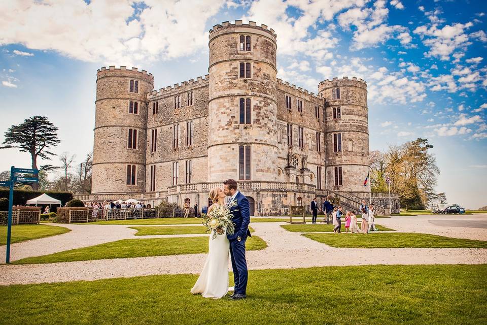 Lulworth Castle wedding couple