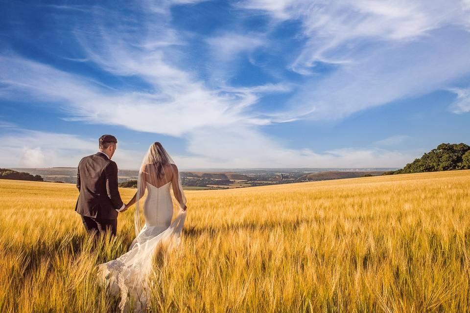 Couple in Dorset countryside