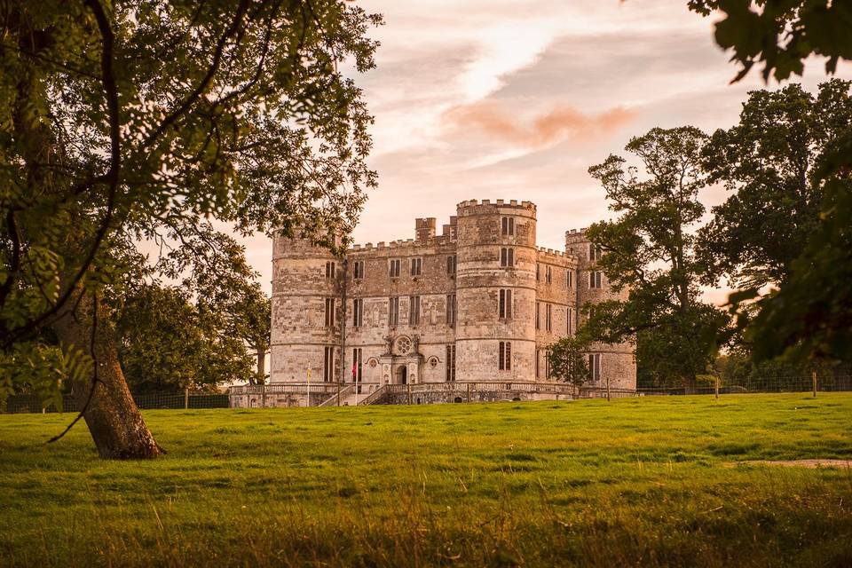 Lulworth Castle sunset