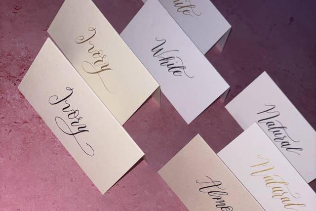 Place card colours