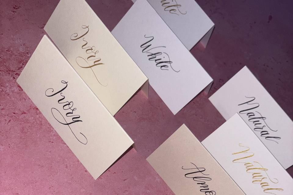 Place card colours