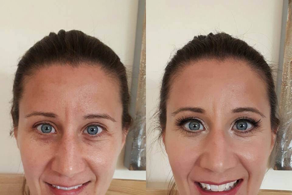 Before and after bride