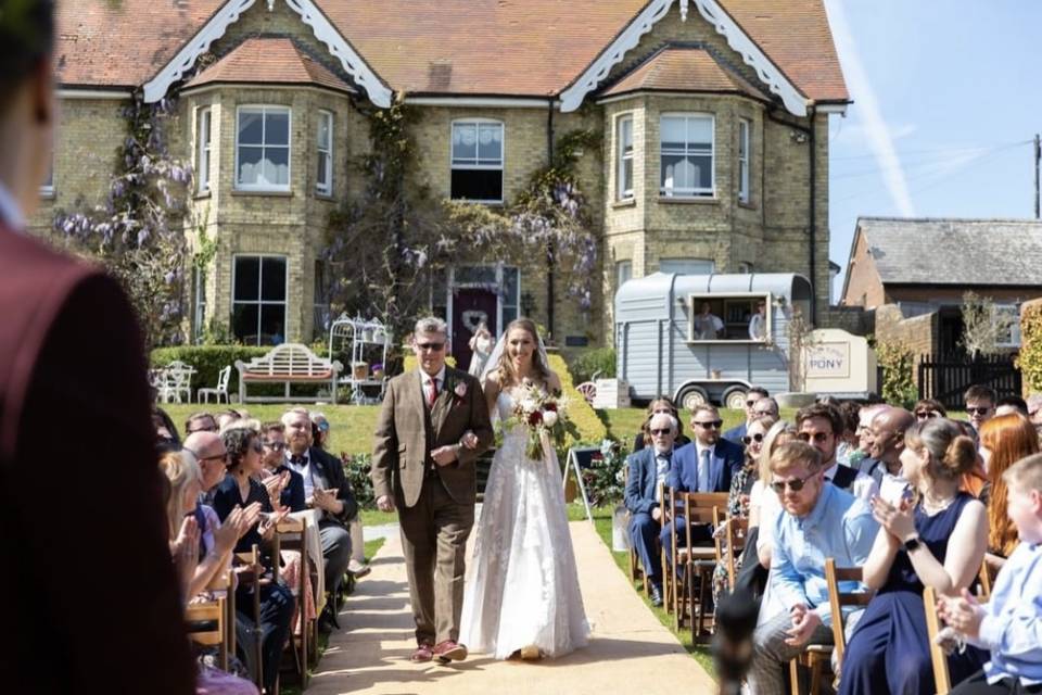 Walking down the aisle